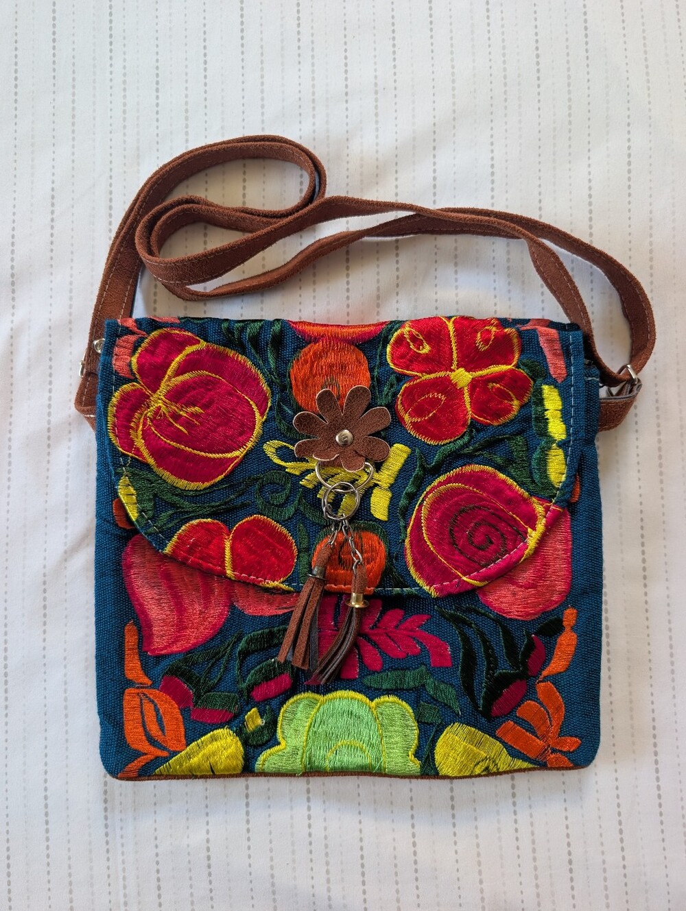 Mexican Embroidered Crossbody Bag